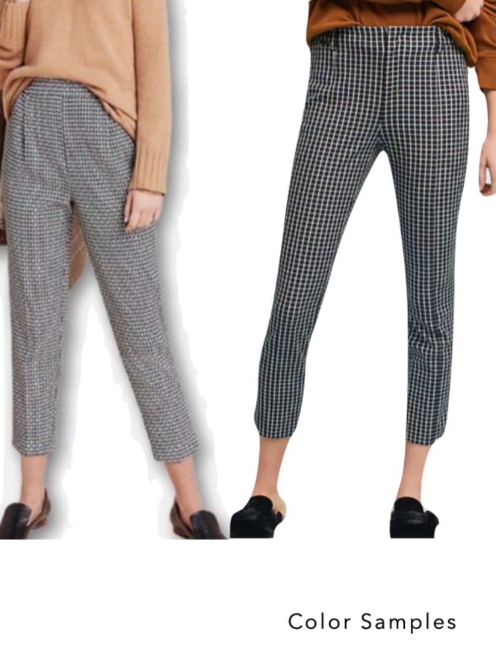 Loft black and white squares pattern curvy skinny pants size 8 | 29" - Picture 4 of 11
